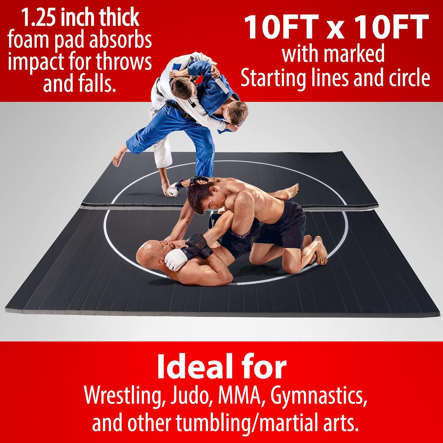 10 x 10 Wrestling Mat for BJJ, Judo, and Martial Arts R4978