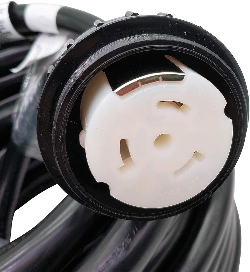 RV 50A Shore Power Extension Cord Adapter, 50amp Camper Plug 14-50P to SS2-50R, 75FT O53486