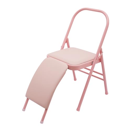 Yoga Chair, Foldable Yoga Chairs for Adults Exercise Chair for Working Out, Inversion Chairs for Back with Lumbar Back Support, Yoga Chair for Seniors Balance Handstand Training at Home/Office
