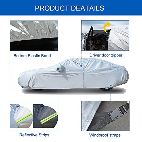 6 Layers Custom Fit Car Cover Waterproof All Weather Outdoor Protection T634562