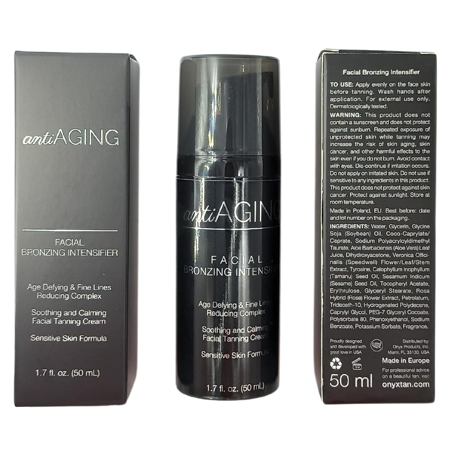 Anti-Aging Face Tanning Lotion for Tanning Beds with Bronzer Z370027