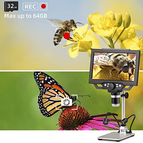 4.3 inch IPS Digital Microscope, 10-1000X Magnification, Handheld Camera with 32G TF Card R301213