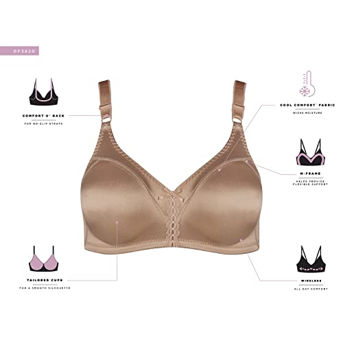 Women's Double Support Wireless Bra, Comfortsoft Full Coverage Wirefree X7531