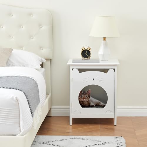 Cat Litter Box Enclosure with Side Table N1892