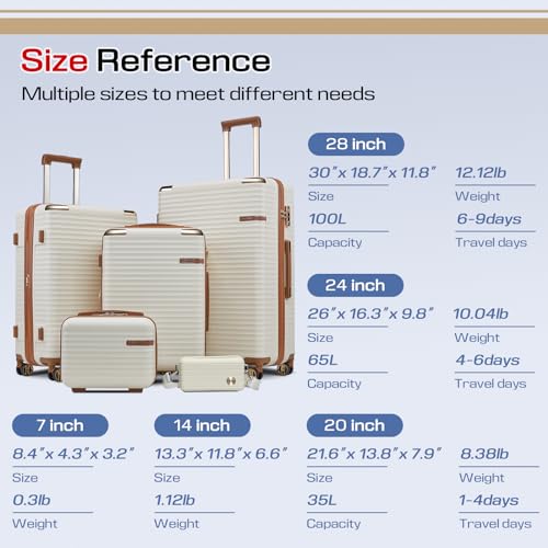 3 Piece Expandable Hard Shell Suitcase Set with Spinner Wheels and TSA Lock J812