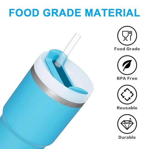 Replacement Straws for 20oz 14oz Tumbler, Reusable Clear Straws, BPA Free Dishwasher Safe S21678