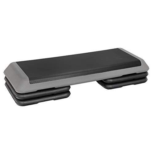 Adjustable Aerobic Step Platform with 4 Stackable Risers for Home Gym Cardio S268096