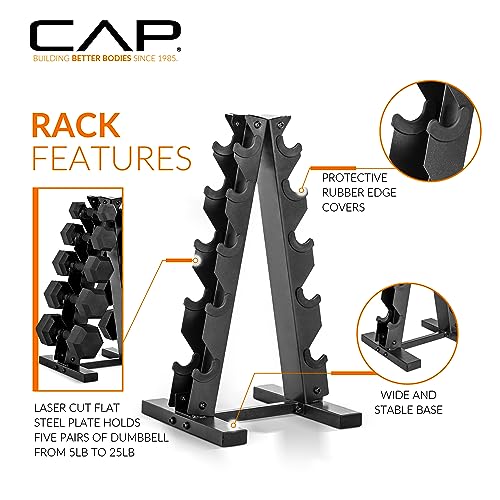 Dumbbell Set with Rack, 150lbs and 210lbs Options O4365