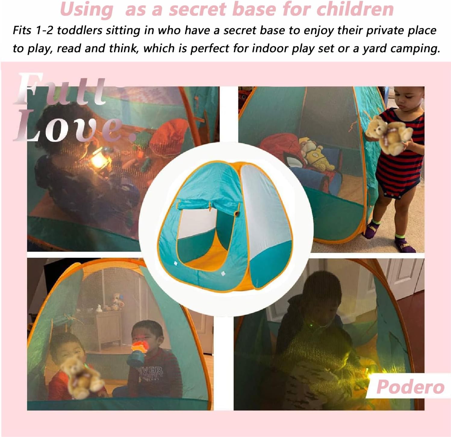 Kids Pop Up Play Tent with Toys, Foldable Indoor & Outdoor L684958