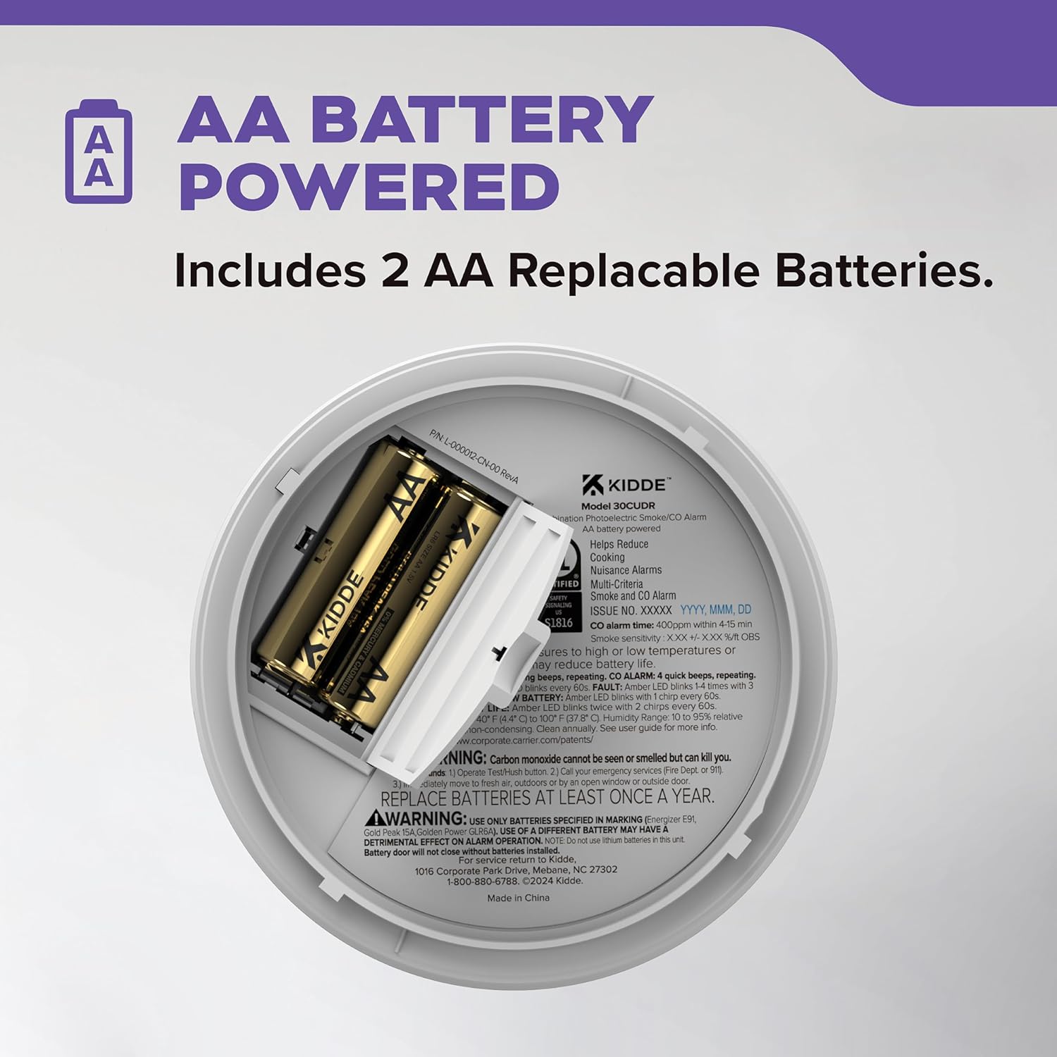 Smoke and Carbon Monoxide Detector with Battery Backup N86411