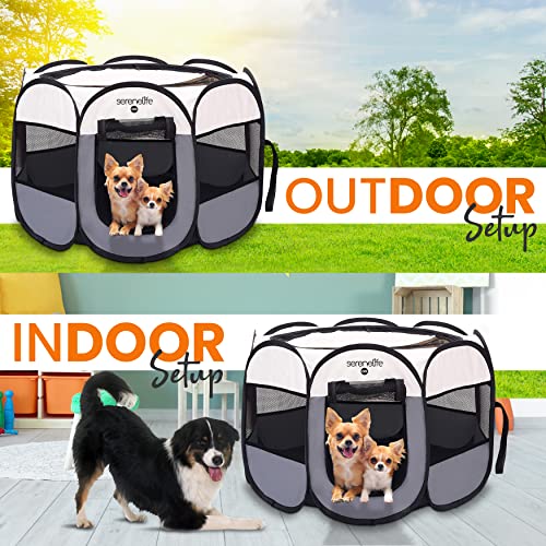 Foldable Portable Pet Tent Playpen for Dog & Cat with Mesh, Indoor Outdoor Travel X590