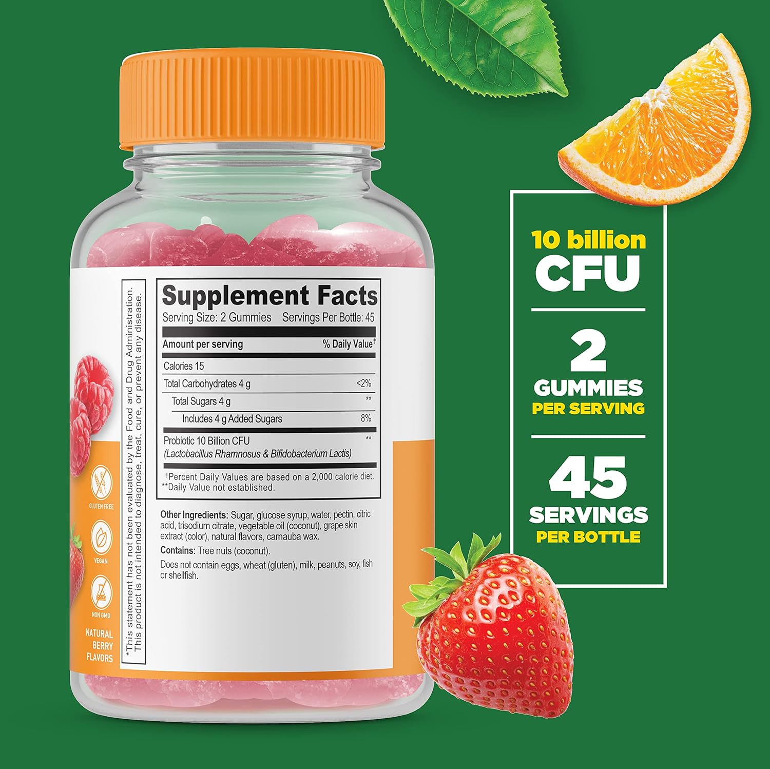 Probiotics for Women Gummy Supplement, 10 Billion CFU, 90 Gummies J354