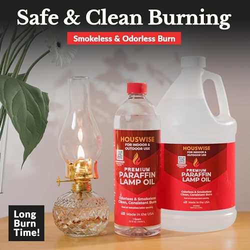 Liquid Paraffin Lamp Oil for Indoor Use, 1 Quart T51498