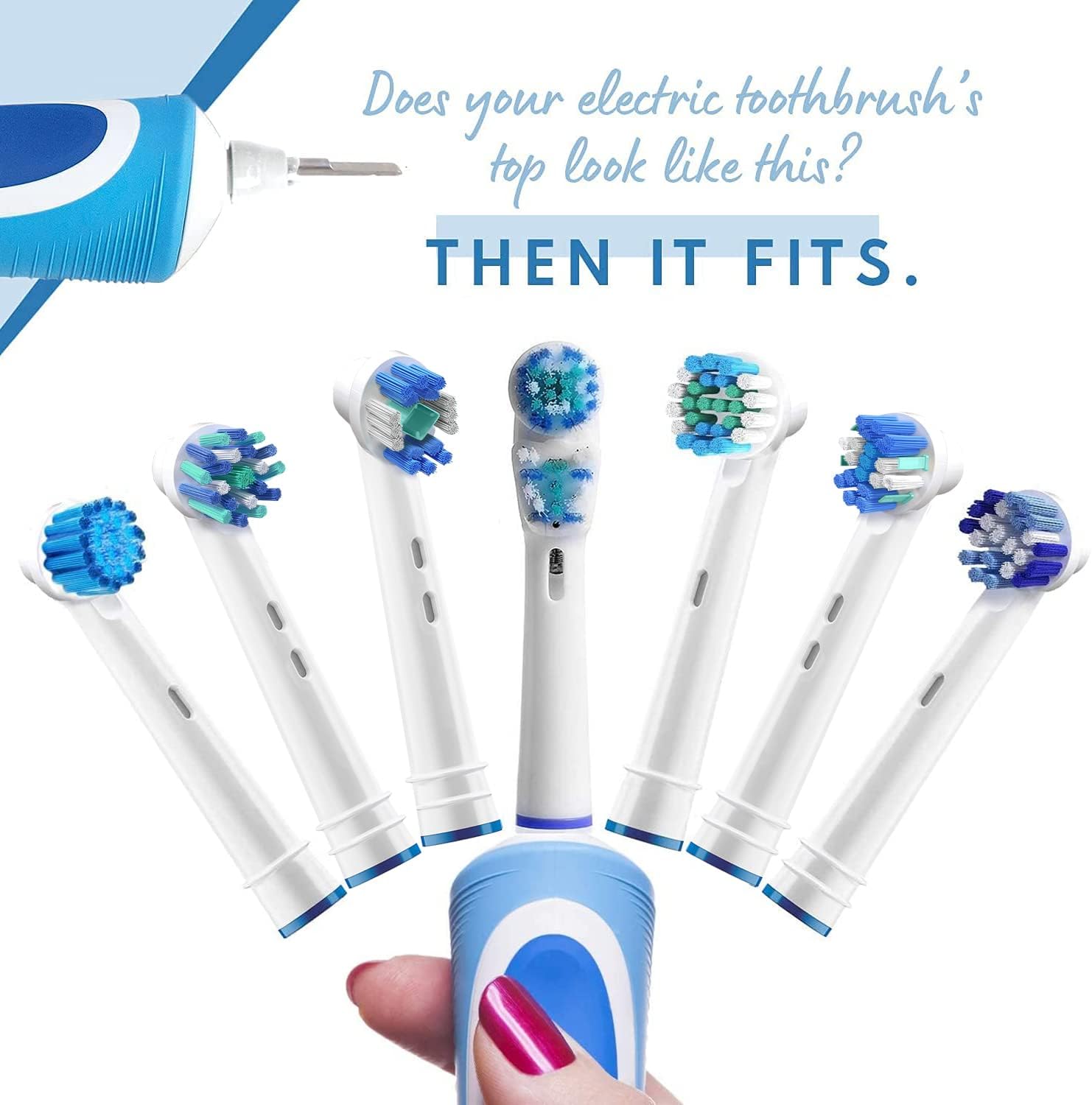 Replacement Toothbrush Heads for Electric Toothbrushes, 16 Assorted Refills M1479
