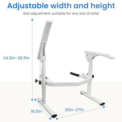 Toilet Safety Rails with Padded Handles, Heavy Duty for Elderly and Disabled G57652