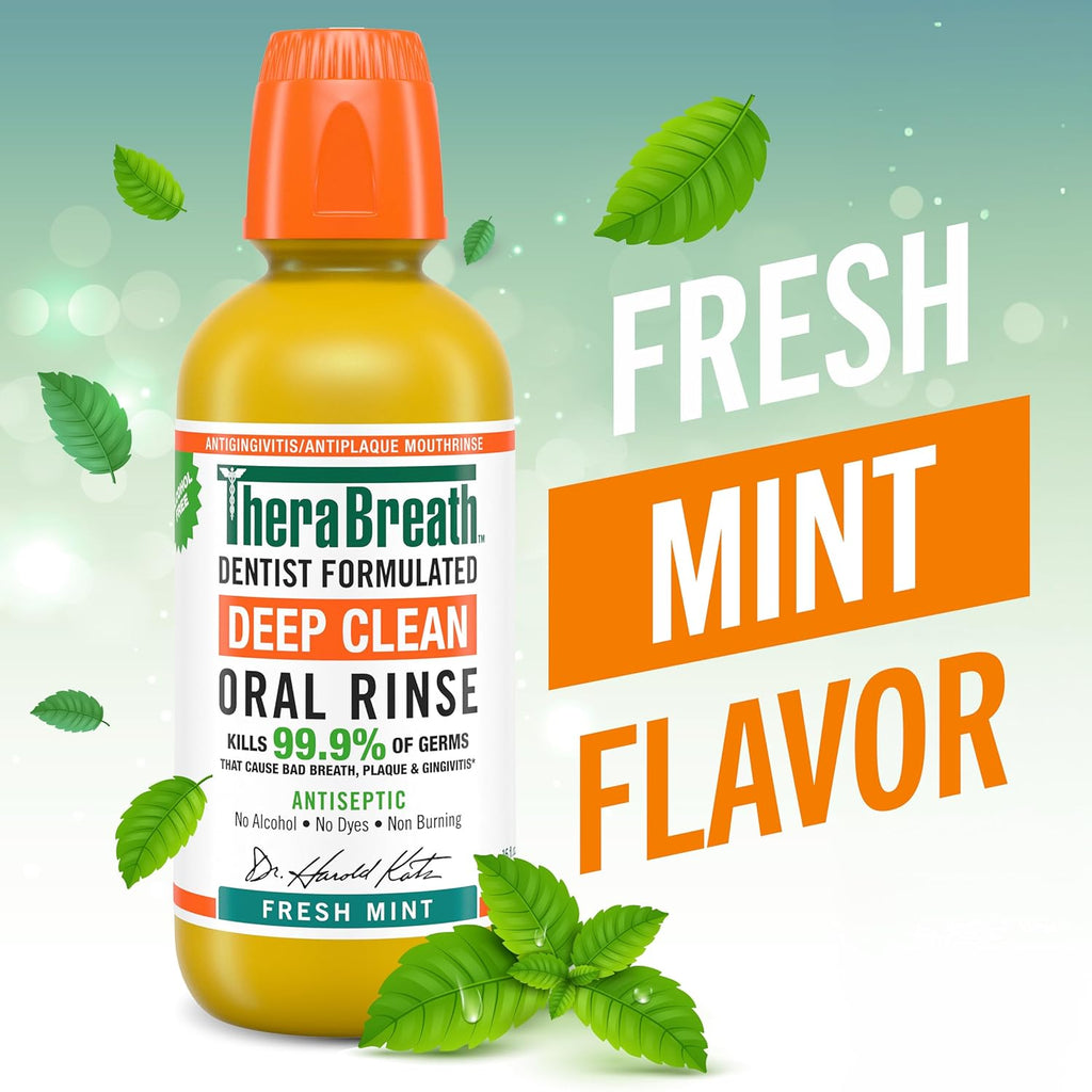 Fluoride Free Toothpaste Mild Mint 4 oz and Alcohol Free Mouthwash Fresh Mint 16 oz Z813