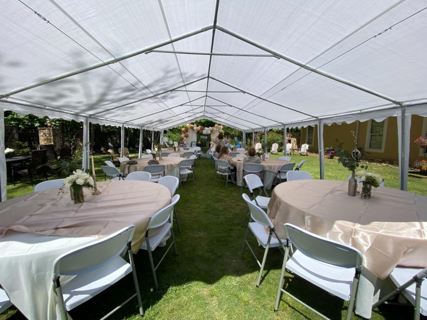 20x40 Party Tent Heavy Duty Outdoor Galvanized Wedding Canopy with Storage Bags V671125