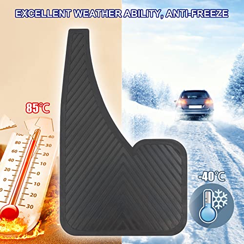 Rubber Mud Flaps with Fastener Clips for Car SUV Van (4 Pack) T931