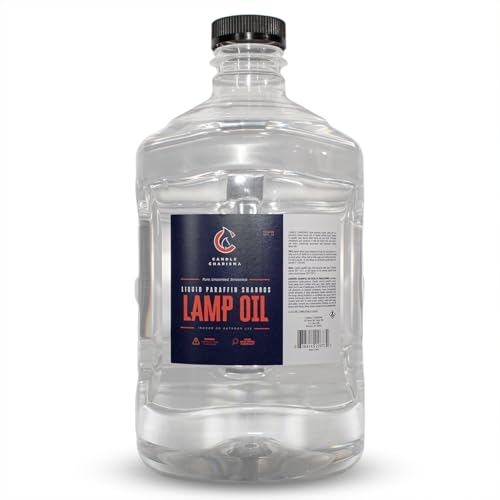 Paraffin Lamp Oil Kosher - 1 Gallon - Clear and Clean Burning - Unscented, Pure, Smokeless Shabbos Lamp Oil