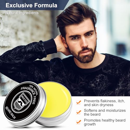 Beard Growth Kit with Oil, Balm & Comb for Patchy Beard I392