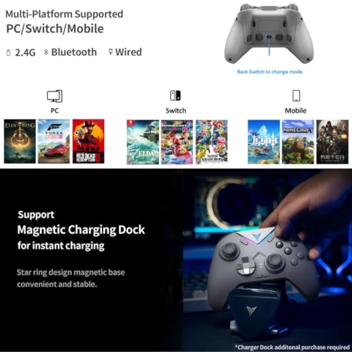 PC Controller with Hall Joystick and Stereo Vibration P8094