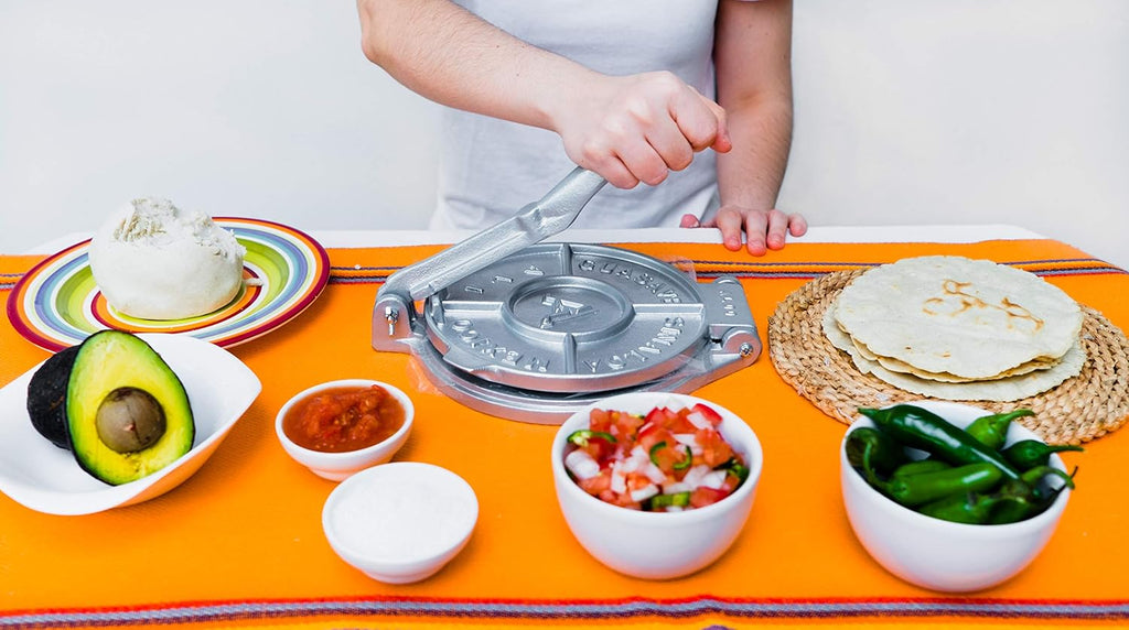 Cast Aluminum Tortilla Press 8 Inch for Homemade Mexican Food Y394