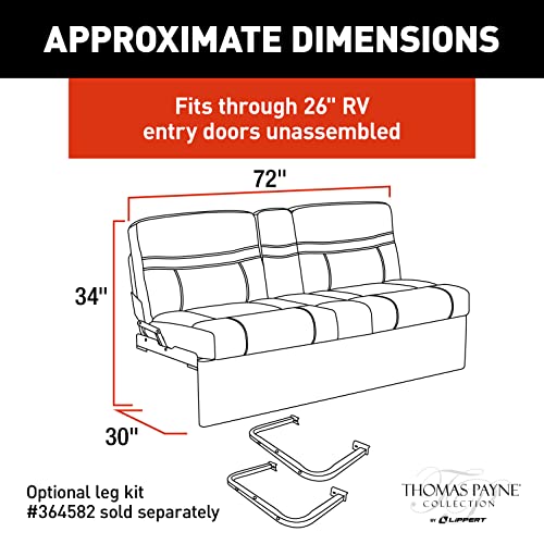 72" Jackknife Sofa for RVs Travel Trailers and Motorhomes P2059