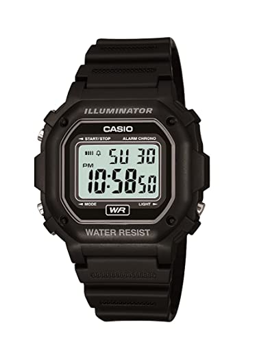 Casio F108WH Series | Men's Digital Watch | Illuminator | Water Resistant | LED Light | Daily Alarm | 1/100 SEC Stopwatch | 3 Hands (HR, Min, SEC) | Date/Day Display | Daily Alarm | 7 Year Battery