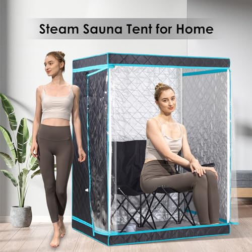 Portable 2 Person Sauna Tent, Foldable Full Body Steam Sauna for Home O997