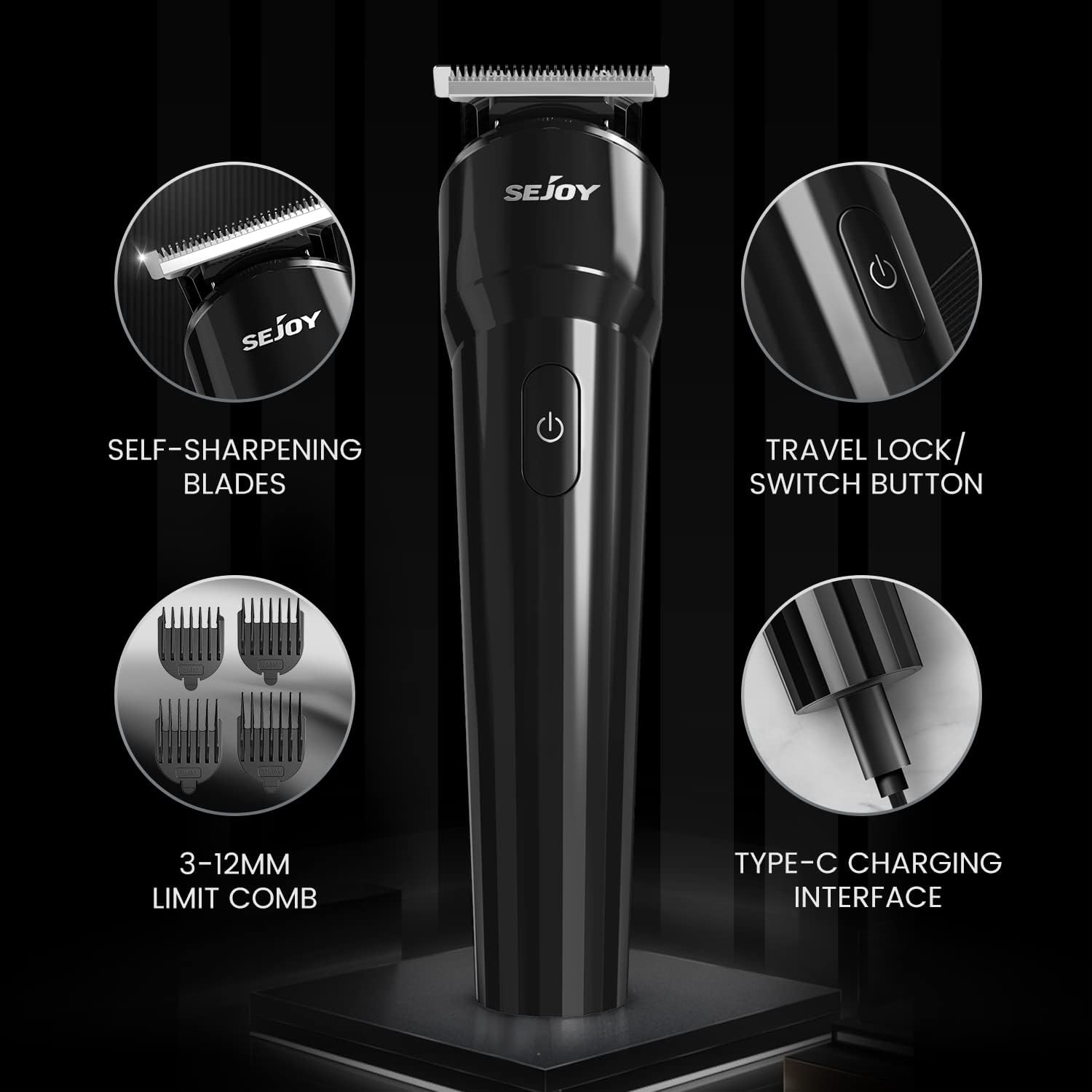 Electric Razor for Men, Body Hair Trimmer, Beard Trimmer with USB Rechargeable R14037