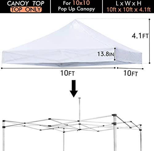 10 x 10 ft Replacement Canopy Top for Pop Up Tent D3914