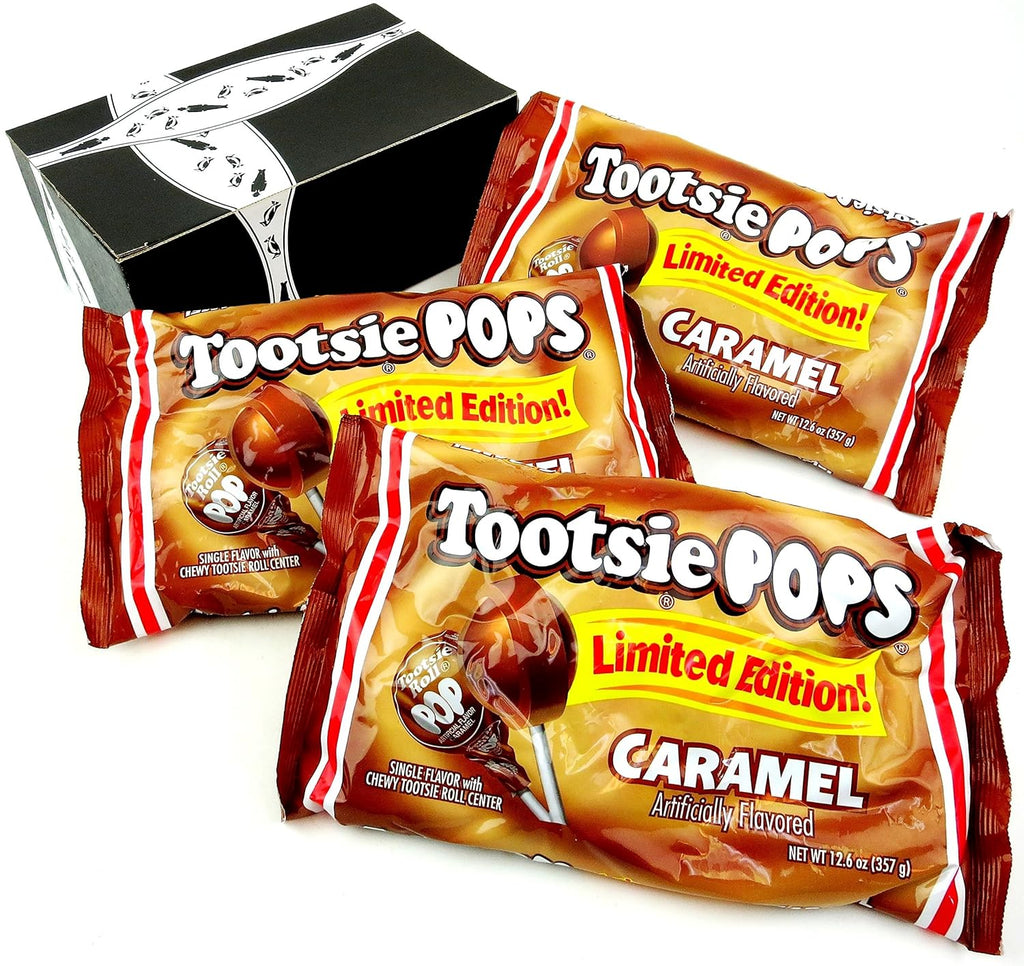 Tootsie Limited Edition Caramel Pops, 12.6 oz Bags Gift Pack (Pack of 3)