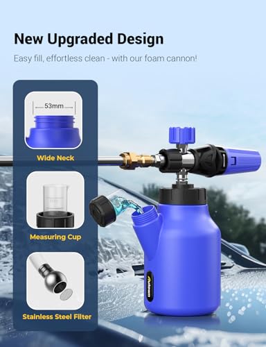 Heavy Duty Car Wash Foam Cannon for Pressure Washers with Adjustable Nozzle H32177