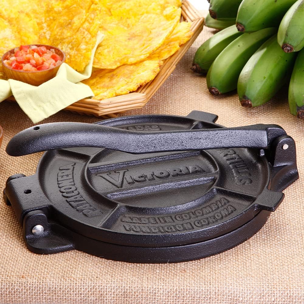 Cast Iron Tortilla Press, 6.5 Inch, Seasoned with Flaxseed Oil N650