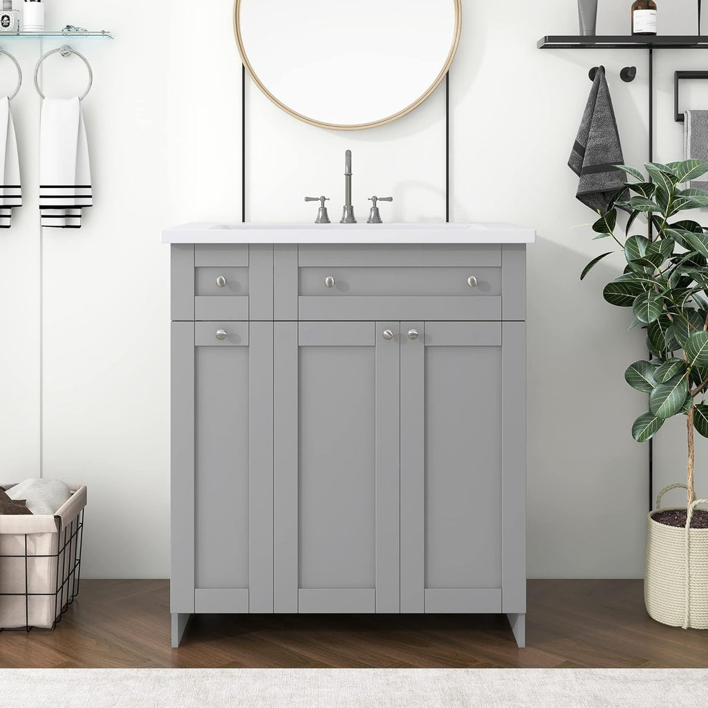 Bathroom Vanity with Single Sink and Storage Cabinet C979
