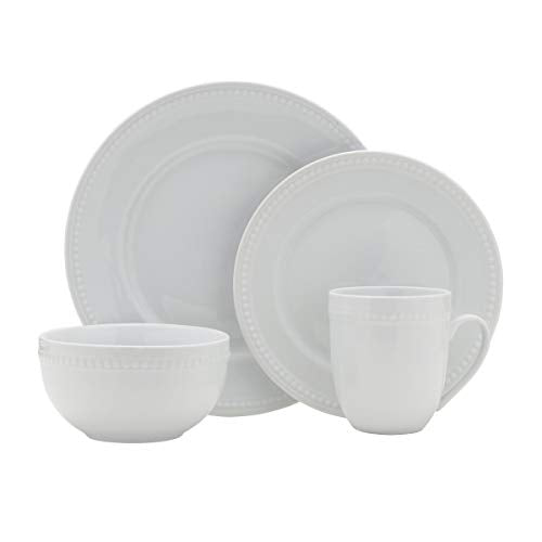 Beaded 16 Piece Dinnerware Set, Service for 4 U6899