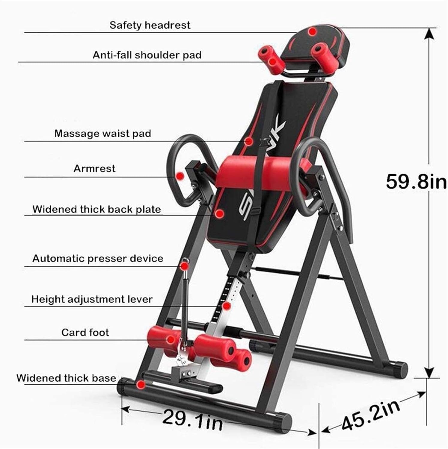 Inversion Table for Home Exercise with Headrest V2557
