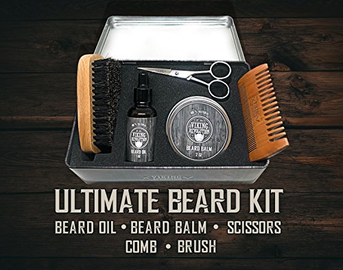 Beard Growth Kit with Oil, Balm, Serum, Derma Roller & Comb P404