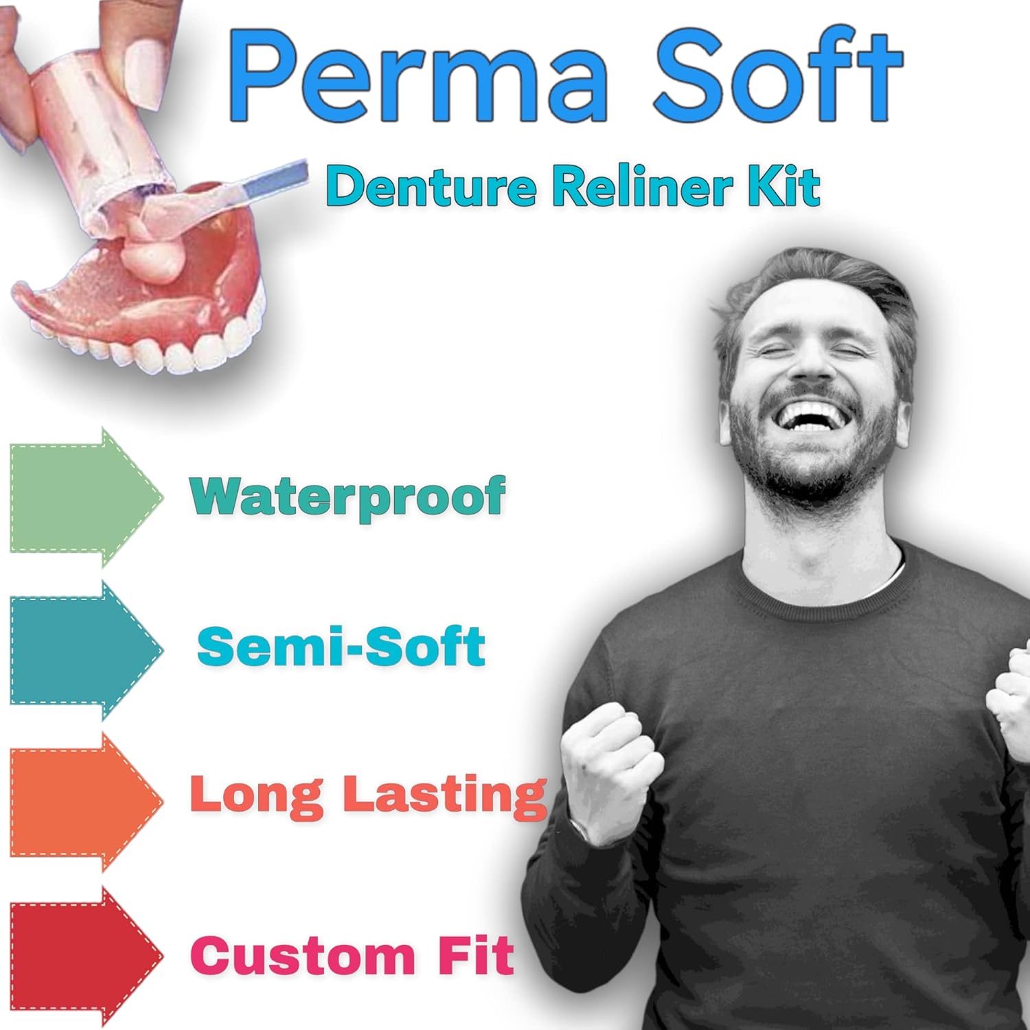 Denture Reliner Kit for Upper and Lower Plates Z50480