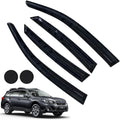 Rain Guards for 2015-2022 Subaru Outback, Tape-on Side Window Deflectors for Subaru Outback, Window Visors for Subaru Cars, for Subaru Car Accessories 4 Rain Guards ＆ 2 Car Coasters