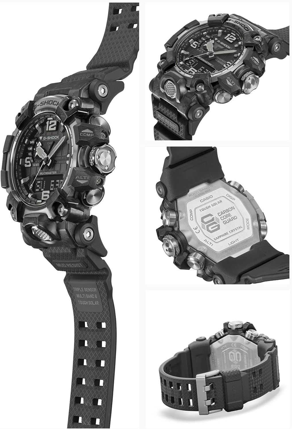 G-Shock Carbon MUDMASTER Radio Solar Triple Sensor Watch I662