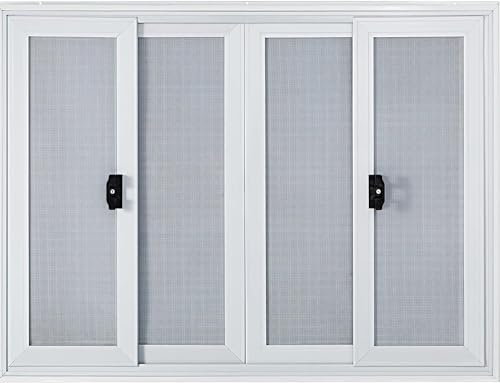 Aluminum Alloy Food Truck Service Window, 36 x 36 inch, 4 Sliding Screens R62011