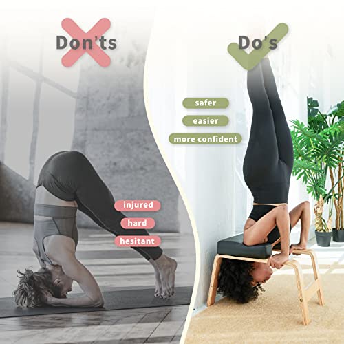 Yoga Headstand Bench with Wood and PU Pads W37856