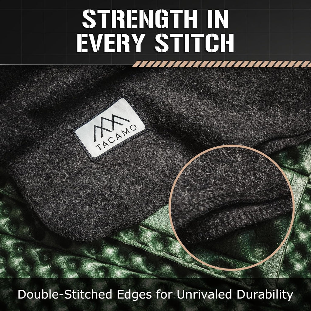 Thermal Wool Blanket, Oversized Twin for Camping and Travel O555
