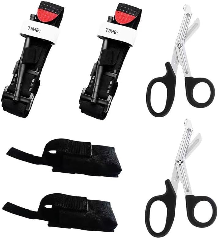 Tourniquets, Combat Tourniquet Medical with Windlass, Tactical Rescue Rapid Hemostatic Control Equipment Single-Handed Application for Outdoor Hiking Emergency (10 Pack)