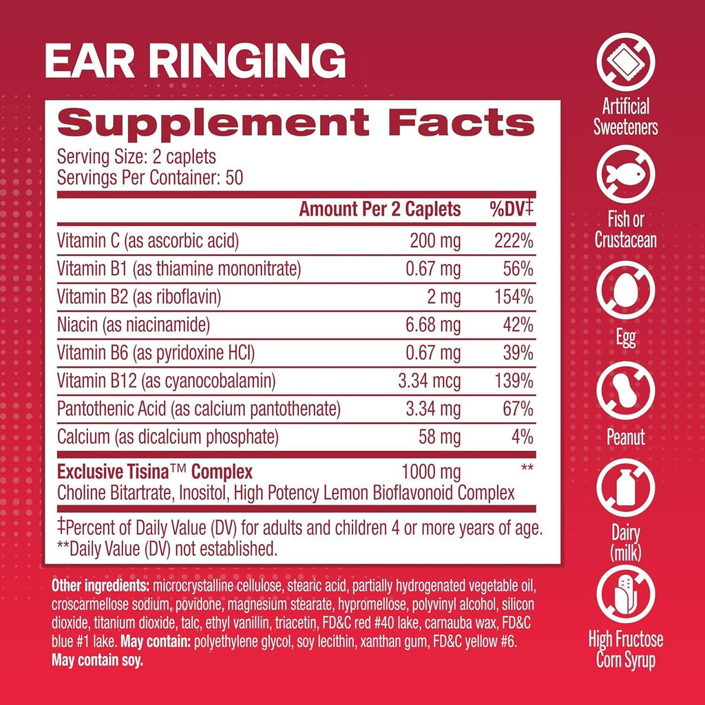 Ear Ringing Supplement 100 Caplets M25853