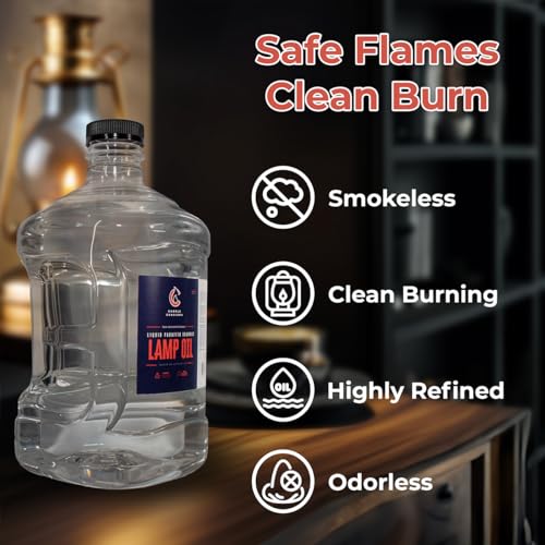 Paraffin Lamp Oil - 1 Gallon - Unscented, Smokeless H3035