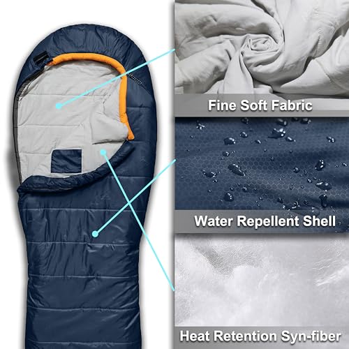 Mummy Sleeping Bag for Adults Camping, XXL Cold Weather Winter Y9467