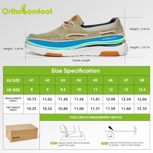 Men's Orthopedic Slip On Shoes for Plantar Fasciitis, Casual Canvas Loafers X612