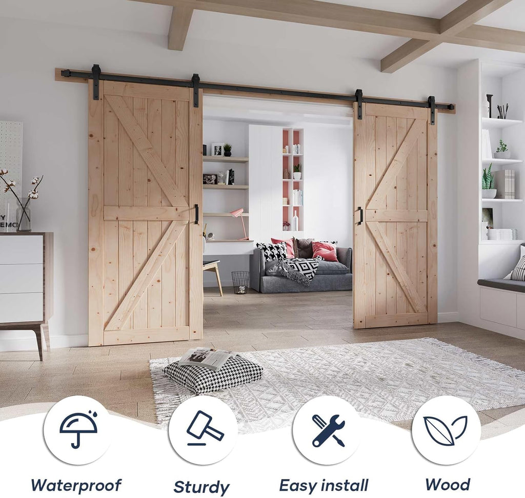 36 Double Barn Door with Hardware Included B675
